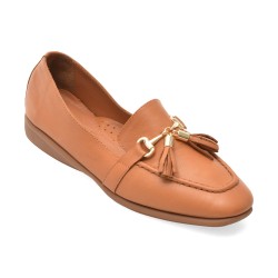 Mocasini IMAGE maro, 261228, din piele naturala