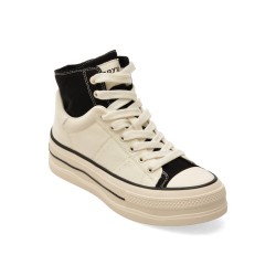 Ghete sport GRYXX alb-negru, 5719, din piele naturala