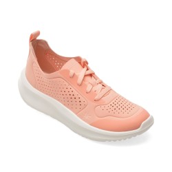 Pantofi sport CLARKS roz, SOLEVANA TIE, din material textil