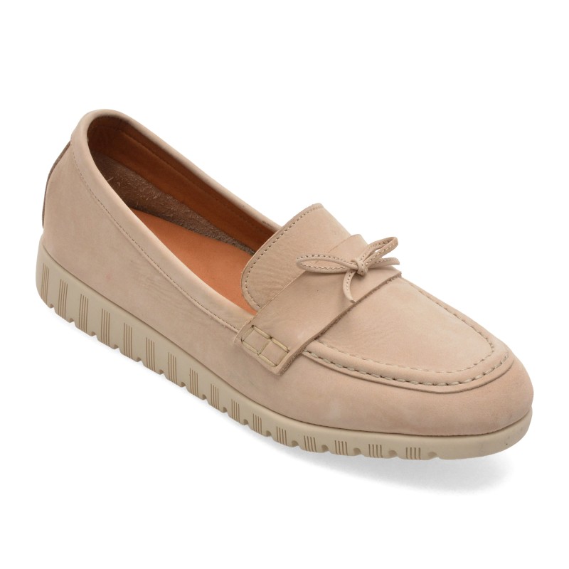 Mocasini IMAGE bej, 261007, din nabuc
