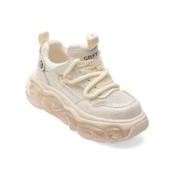 Pantofi sport GRYXX albi, 5372, din material textil si piele naturala