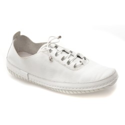 Pantofi EVIDA albi, EV2913, din piele naturala