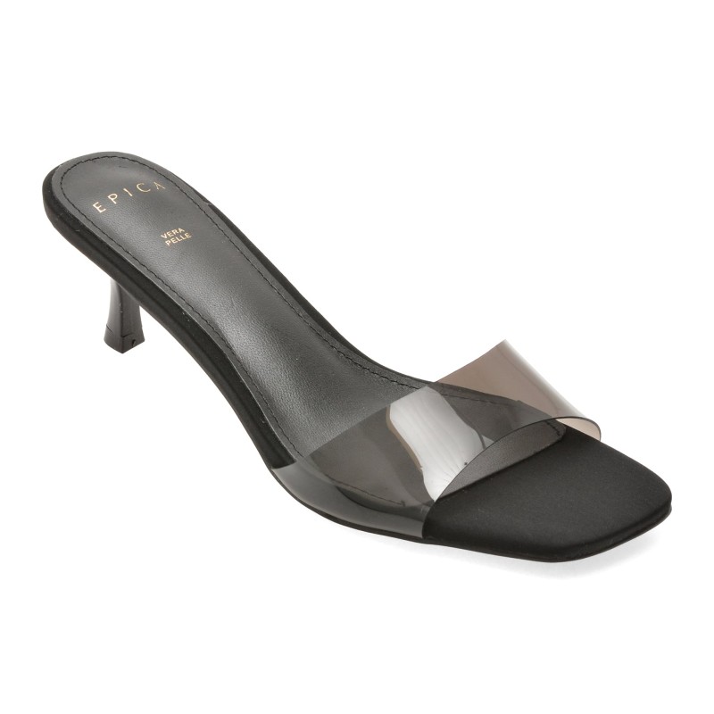 Papuci EPICA negri, 939, din pvc