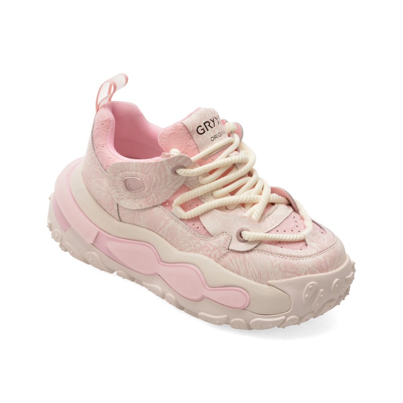 Pantofi sport GRYXX roz, 5373, din material textil si piele naturala