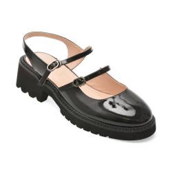 Pantofi EPICA negri, A10H893, din piele naturala lacuita