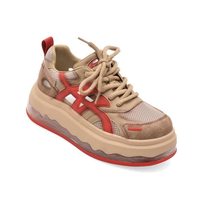 Pantofi sport GRYXX rosii, 5S137, din material textil