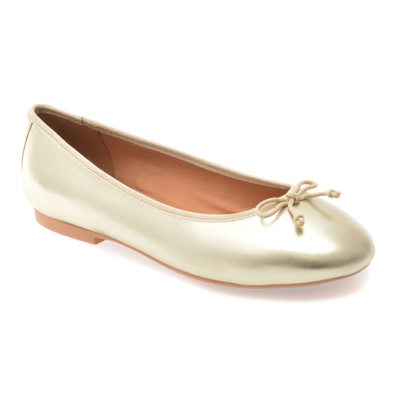 Balerini GEOX aurii, D654JF, din piele naturala