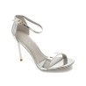 Sandale elegante EPICA argintii, 551, din piele ecologica lacuita
