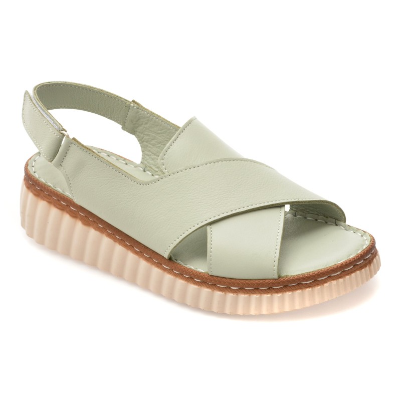 Sandale GRYXX verzi, CS3205, din piele naturala