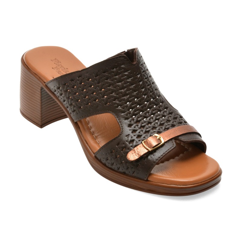 Papuci FLAVIA PASSINI maro, 13131, din piele naturala