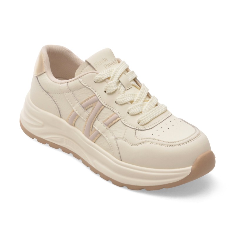 Pantofi sport FLAVIA PASSINI albi, 2830, din piele naturala
