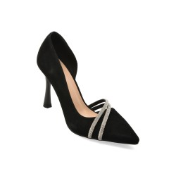 Pantofi eleganti FLAVIA PASSINI negri, V8770, din piele intoarsa