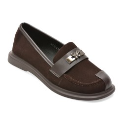 Mocasini FLAVIA PASSINI maro, HZY15, din piele intoarsa