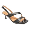 Sandale elegante EPICA negre, E417560, din piele naturala lacuita