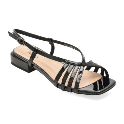 Sandale FLAVIA PASSINI negre, Q2651, din piele naturala lacuita