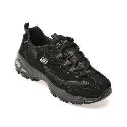 Pantofi sport SKECHERS negri, D LITES, din material textil