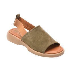 Sandale FLAVIA PASSINI kaki, 1325, din piele intoarsa