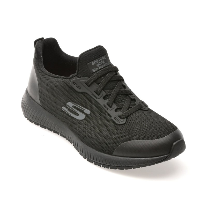 Pantofi sport SKECHERS negri, SQUAD SR, din material textil