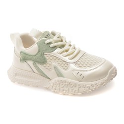 Pantofi sport GRYXX albi, 106, din material textil si piele naturala
