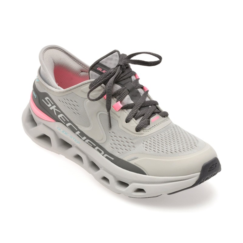 Pantofi sport SKECHERS gri, GLIDE-STEP ALTUS, din material textil