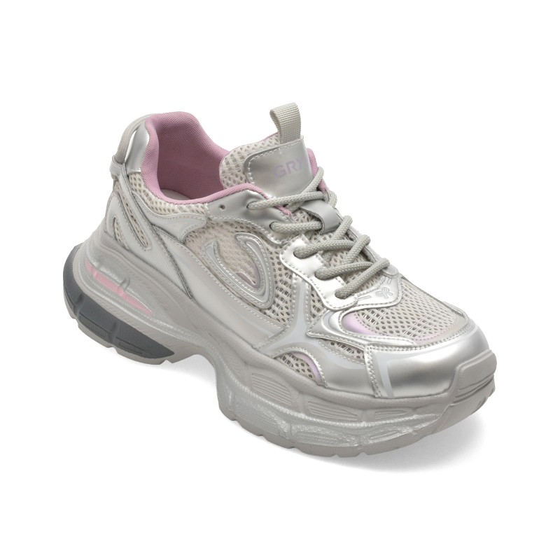 Pantofi sport GRYXX argintii, 958, din piele naturala