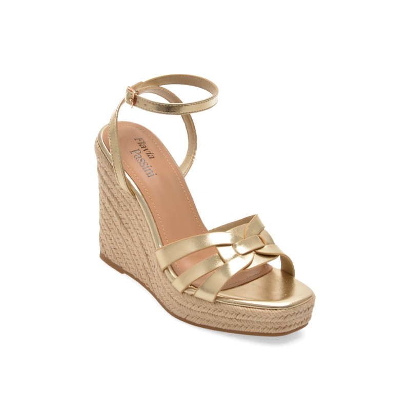 Sandale FLAVIA PASSINI aurii, 983, din piele ecologica