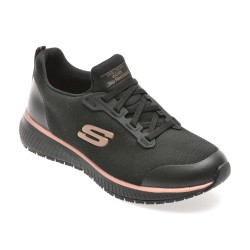 Pantofi sport SKECHERS negri, SQUAD SR, din material textil