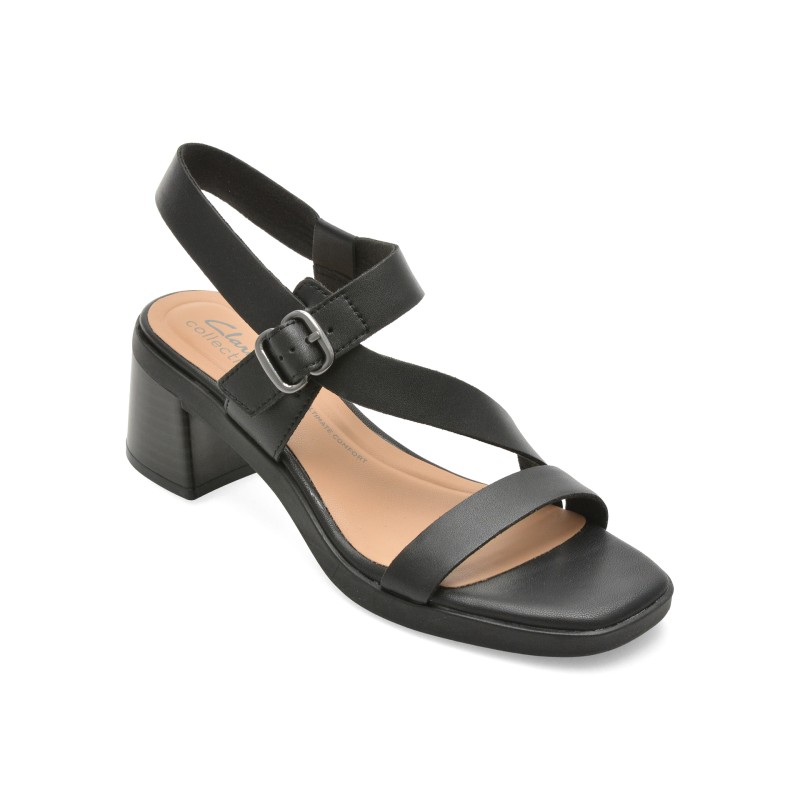 Sandale CLARKS negre, JAYLAN SOL, din piele naturala