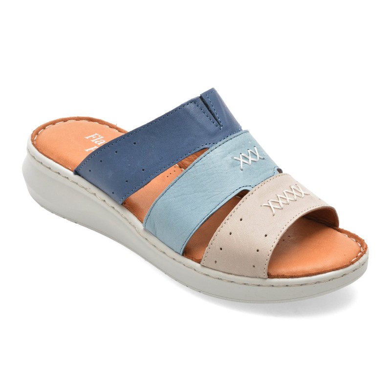 Papuci FLAVIA PASSINI gri, 2052, din piele naturala