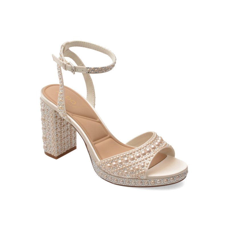 Sandale elegante ALDO albe, ALLURING 110, din piele ecologica