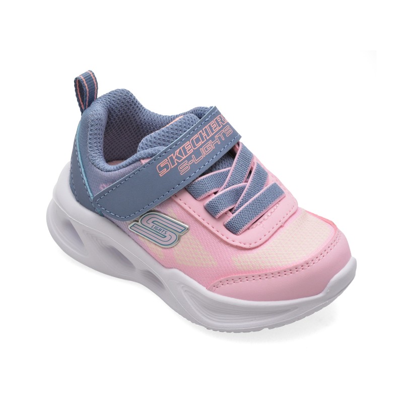 Pantofi sport SKECHERS roz, SOLA GLOW, din material textil