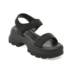 Sandale GRYXX negre, 57117, din material textil