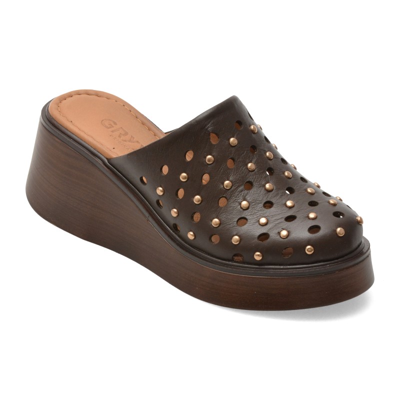 Papuci GRYXX maro, 1141743, din piele naturala