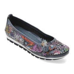 Balerini FLAVIA PASSINI albastri, 127, din piele naturala