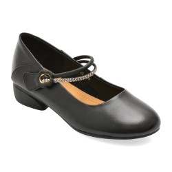 Balerini IMAGE negri, 6120, din piele naturala