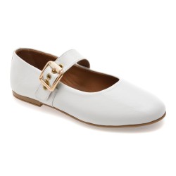 Balerini FLAVIA PASSINI albi, 152, din piele naturala