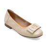 Balerini IMAGE bej, A696, din piele naturala