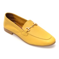 Mocasini FLAVIA PASSINI galbeni, GTB1, din piele naturala