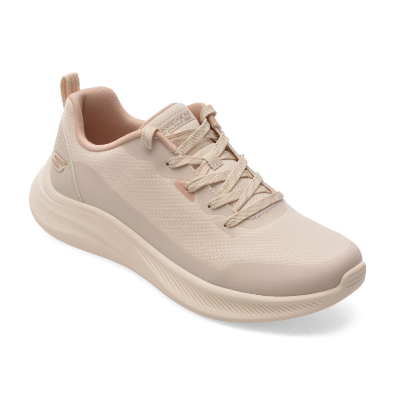 Pantofi sport SKECHERS bej, BOBS MODA FLEX, din material textil