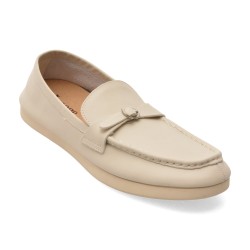Mocasini IMAGE albi, 2595, din piele naturala