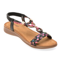 Sandale IMAGE negre, 920, din piele ecologica