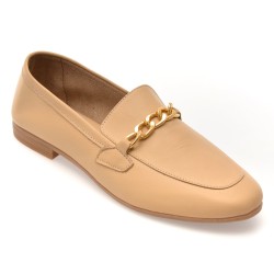 Mocasini FLAVIA PASSINI bej, ZT11, din piele naturala