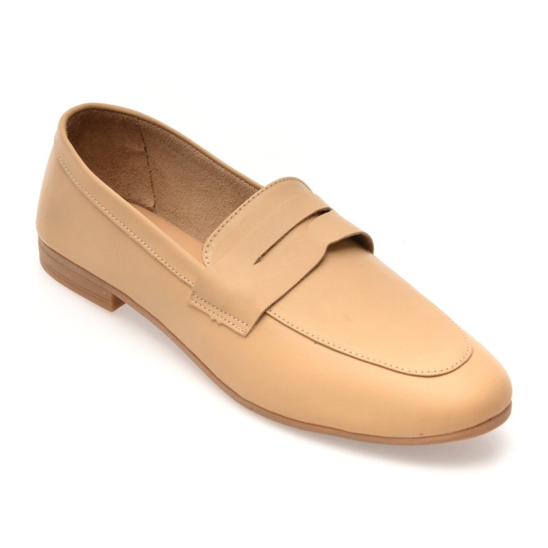 Mocasini FLAVIA PASSINI bej, SP14, din piele naturala