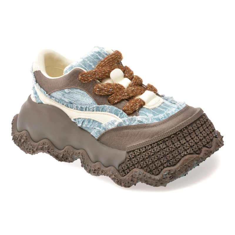 Pantofi sport GRYXX maro, S6101, din material textil si piele naturala