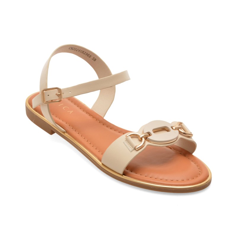Sandale EPICA bej, 82968, din piele ecologica