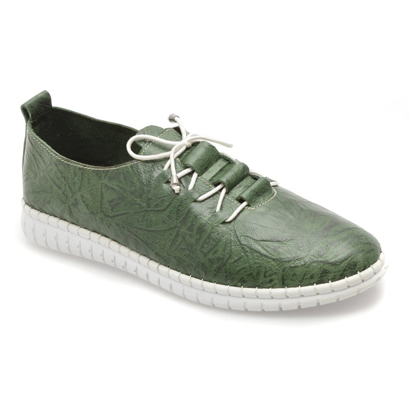 Pantofi EVIDA verzi, EV2901, din piele naturala