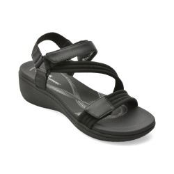 Sandale CLARKS negre, BRINKLEY RAE SUN, din material textil