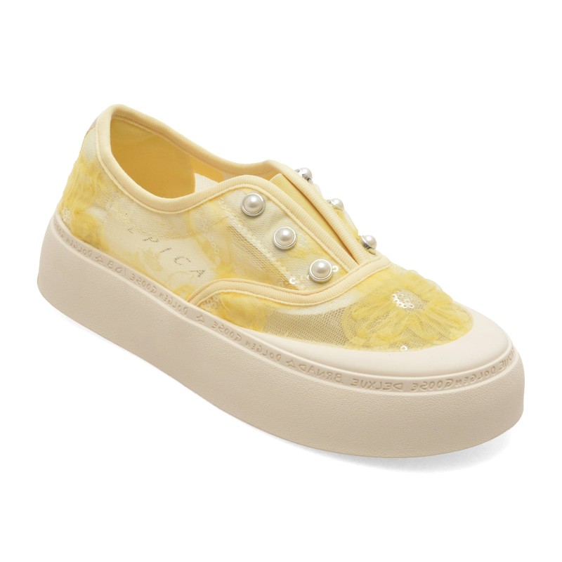 Pantofi EPICA galbeni, 298, din material textil