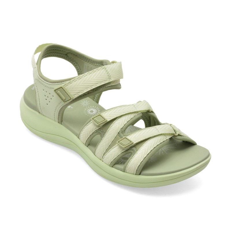 Sandale CLARKS verzi, MIRA MADI, din material textil