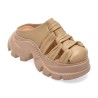 Papuci GRYXX bej, 56263, din piele naturala